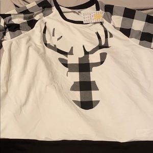 NWT LuLaRoe Jane 3xl black Buffalo plaid